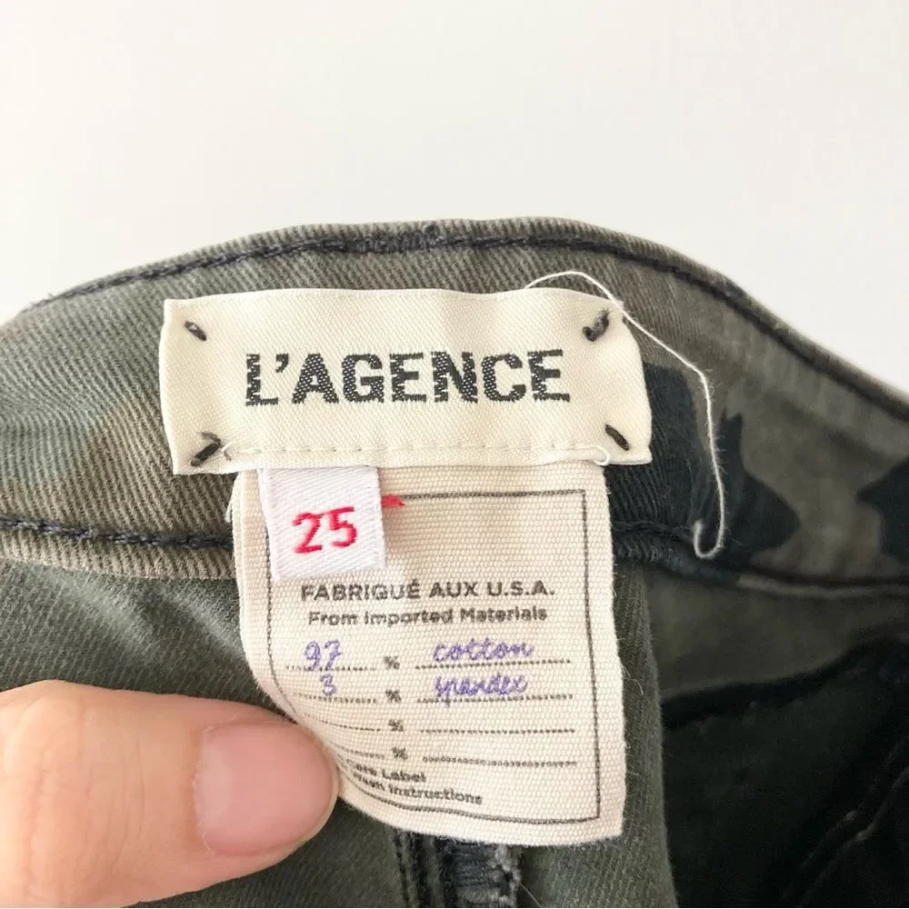 L’Agence Margot Camo Jeans size 25‎